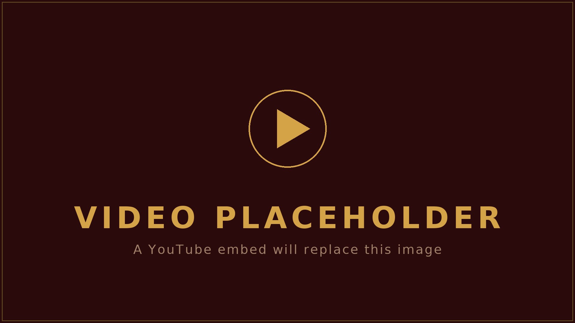 Video placeholder (YouTube embed coming)